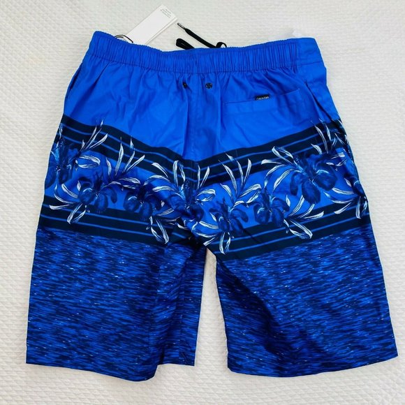 NWT Calvin Klein Floral-Print Board Swim Trunks - Picture 10 of 10